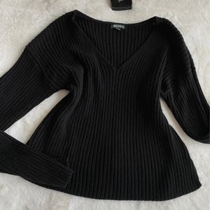 Wild fable knitted ribbed vneck sweater cardigan